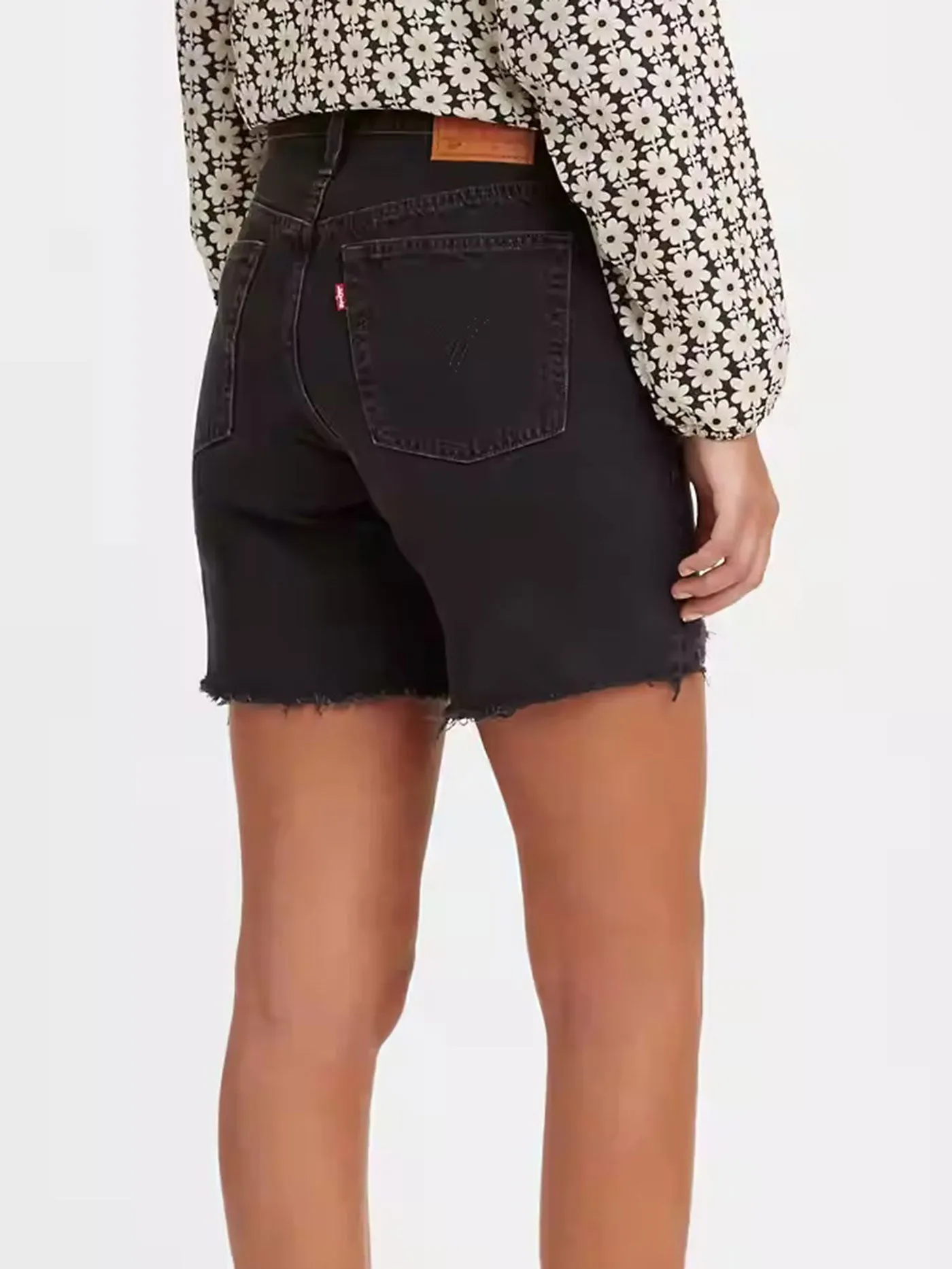 501 Mid Thigh Lunar Black Shorts