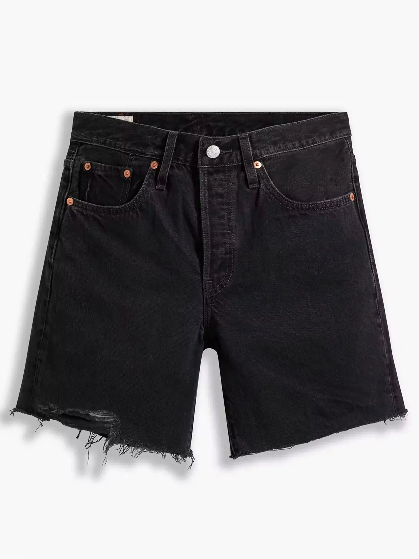 501 Mid Thigh Lunar Black Shorts