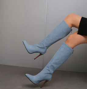 50/50 Thigh High Faux Suede Boots