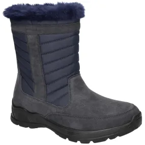 Easy Dry by Easy Street Womens FRAZER Faux Fur Lined Zipper Winter & Snow Boots