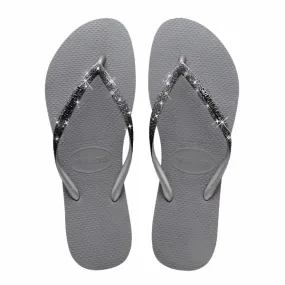 Havaianas Slim Sparkle Womans FlipFlops - Steel Grey