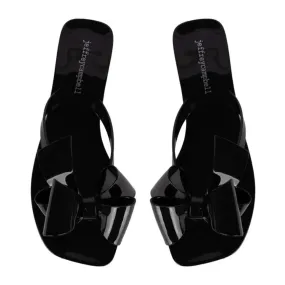 Jeffrey Campbell Womens Sugary Black Flip Flops