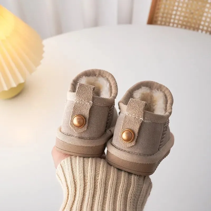Kids Snow Boots Winter Baby Warm Outdoor Shoes With Plush Boys Girls Ankle Boots
