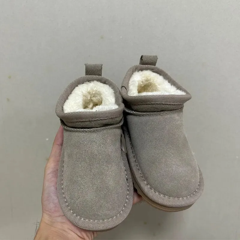 Kids Snow Boots Winter Baby Warm Outdoor Shoes With Plush Boys Girls Ankle Boots