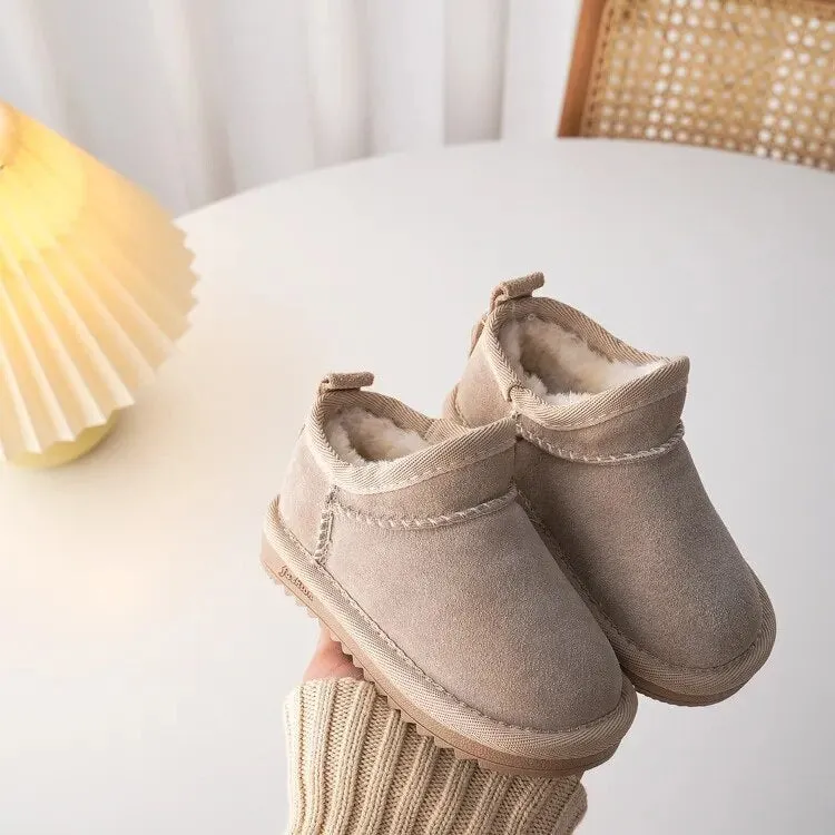 Kids Snow Boots Winter Baby Warm Outdoor Shoes With Plush Boys Girls Ankle Boots