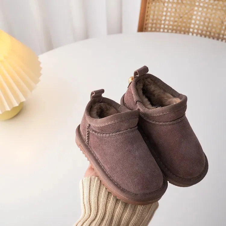 Kids Snow Boots Winter Baby Warm Outdoor Shoes With Plush Boys Girls Ankle Boots