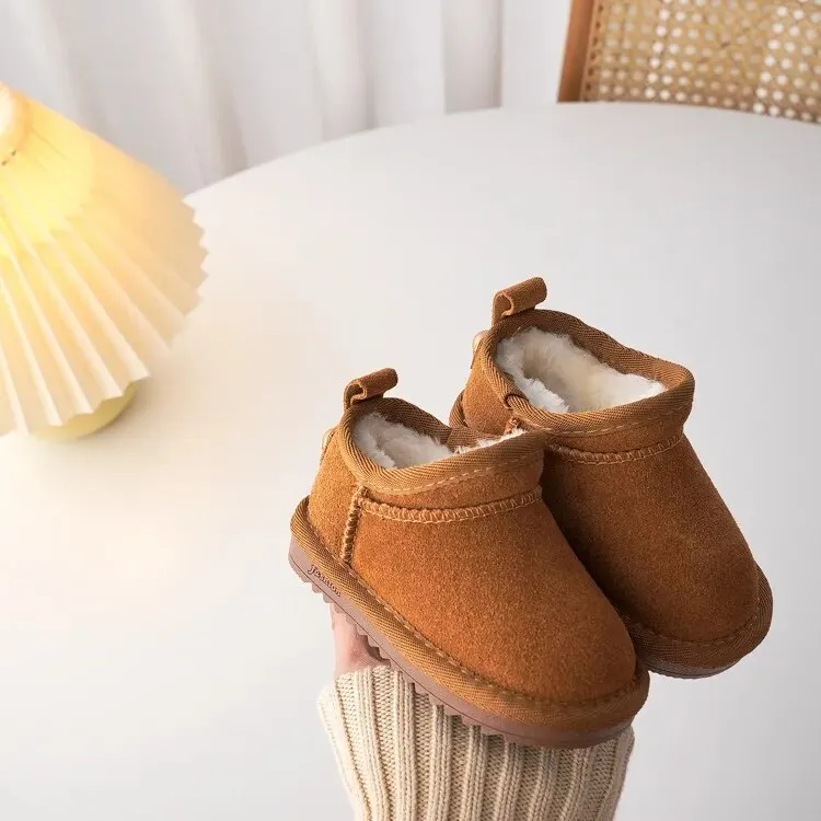 Kids Snow Boots Winter Baby Warm Outdoor Shoes With Plush Boys Girls Ankle Boots