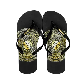 Samba Sol Men's Fashion Collection Flip Flops - Gold Medallion