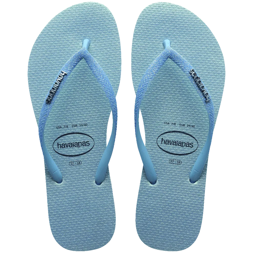 Slim Glitter Iridescent Flip Flops