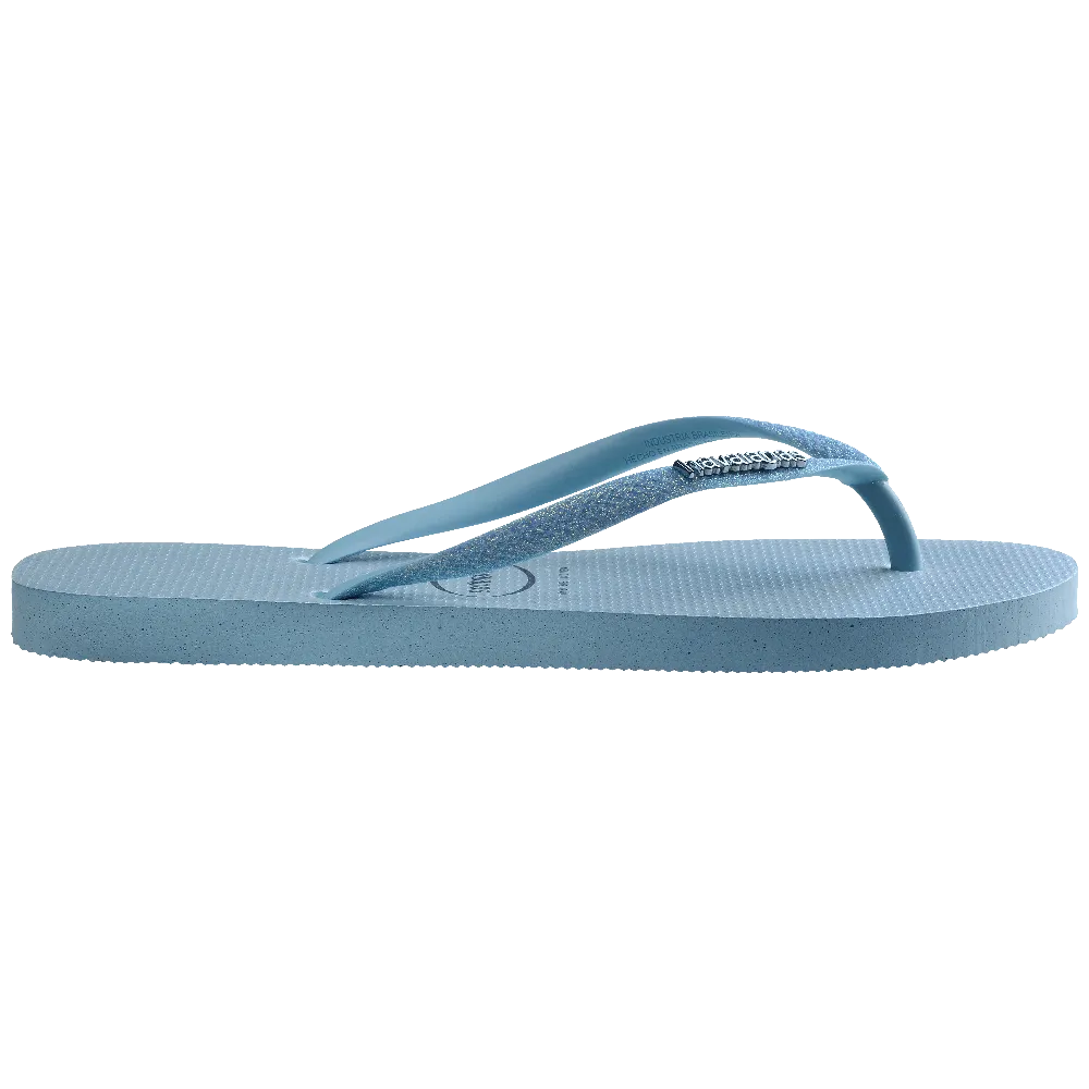 Slim Glitter Iridescent Flip Flops