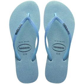Slim Glitter Iridescent Flip Flops