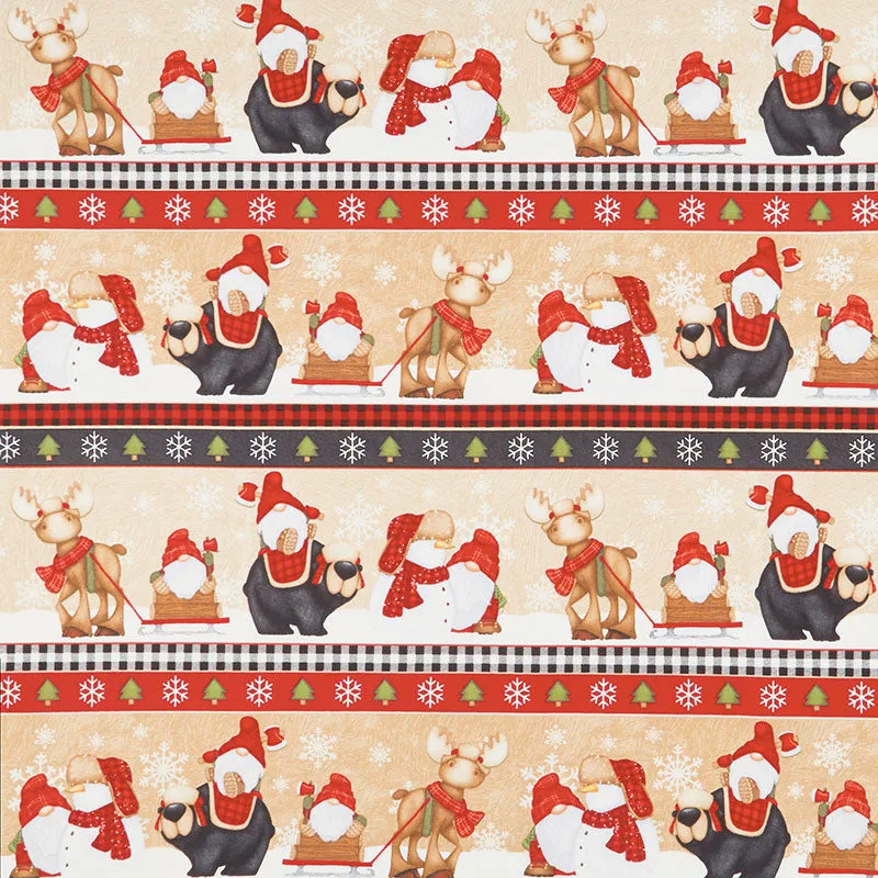 Timber Gnomies - Gnome Border Stripe Yardage