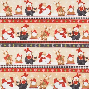 Timber Gnomies - Gnome Border Stripe Yardage