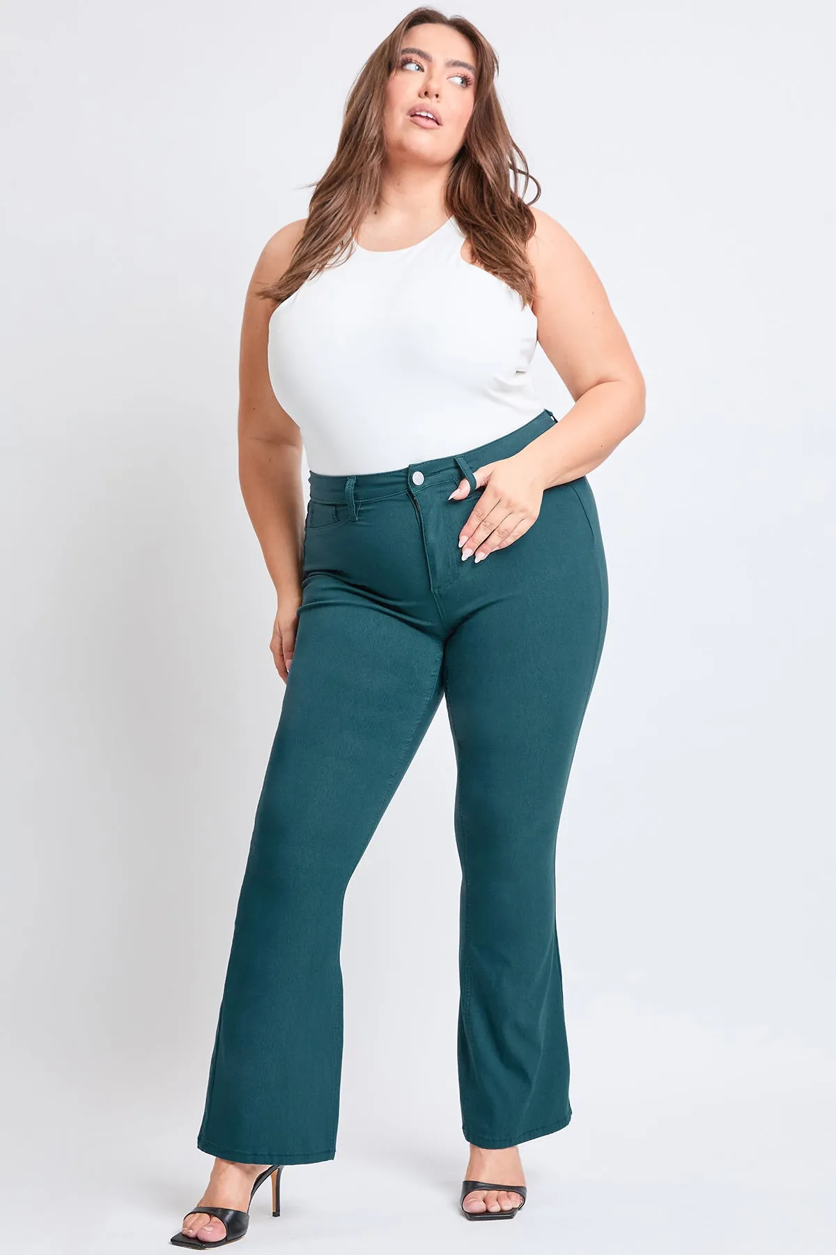 Women´s Plus Size Hyperstretch Flare, Blue Steel